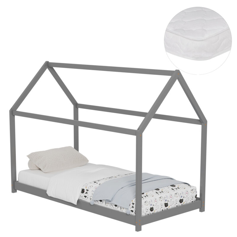 Легло, HM21302.02, Сив, Чам, 90х190см.