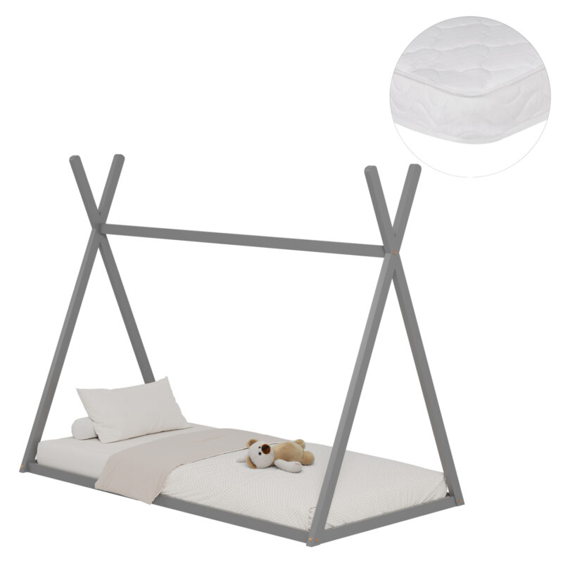 Легло, HM21306.02, Сив, Чам, 90х190см.