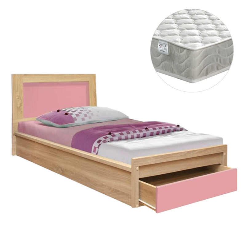 Детско легло с матрак, PLAYROOM, Сонома, ПДЧ, 90х190см.