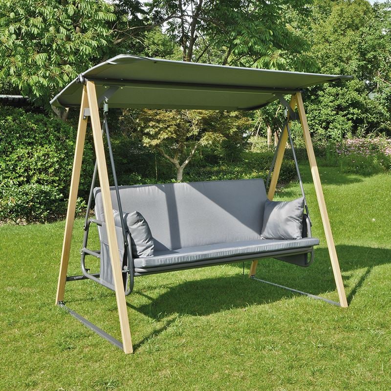 Люлка, Swing, Натурален, Метал, 202х122х172см.