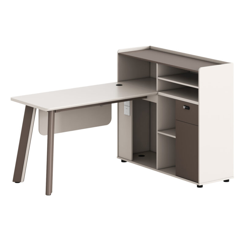 Офис бюро, NEWLINE, Дясно, Кремав, ПДЧ, 160х120х105см.