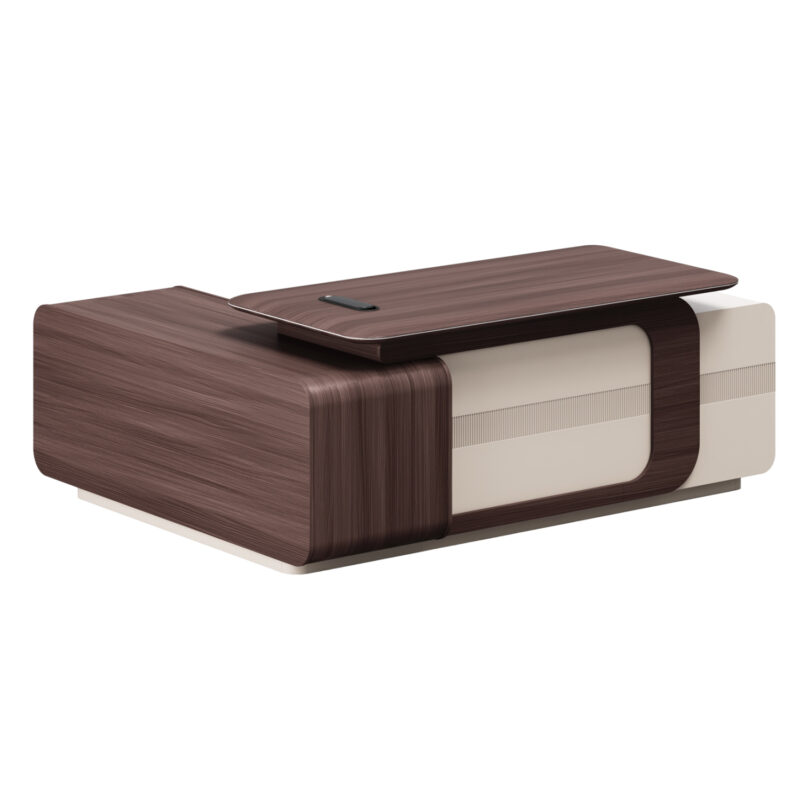 Офис бюро, PRESIDENT, Дясно, Орех, ПДЧ, 200х160х76см.