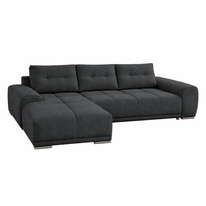 Диван, LEFT CORNER SOFABED COMFYRA, Сив, Текстил, 270х181х75см.