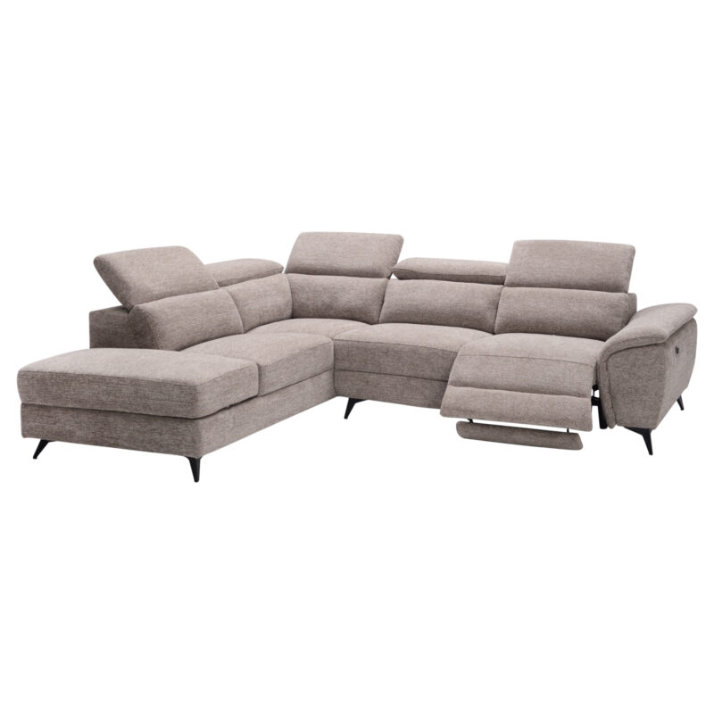 Диван, SOFA LEFT CORNER-RECLINE & STORAGE SPACE RESTRO HM3339.02L, Бежов, Текстил, 290х220х80см.