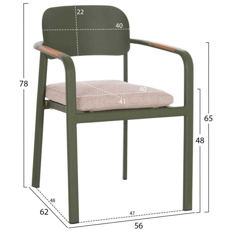 Трапезен стол, ELARA, Натурален, Дърво, 56х62х78см. Трапезен стол, ELARA, Натурален, Дърво, 56х62х78см. - Image 2