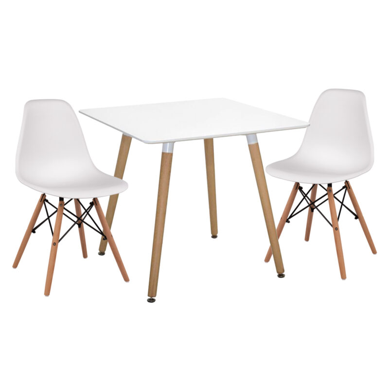 Трапезен Комплект, HM21377, Бял, MDF, Пластмаса