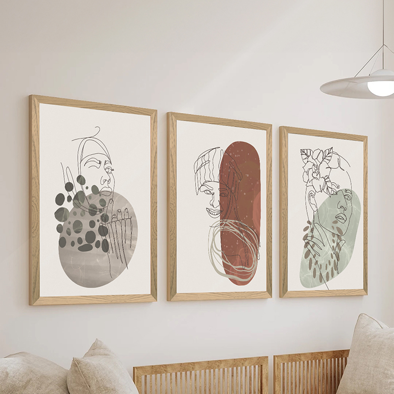 Картина, Wall art in frame Linento triptyque, 33х0.3х48см.