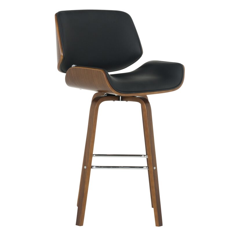 Бар стол 4027 – орех / черен