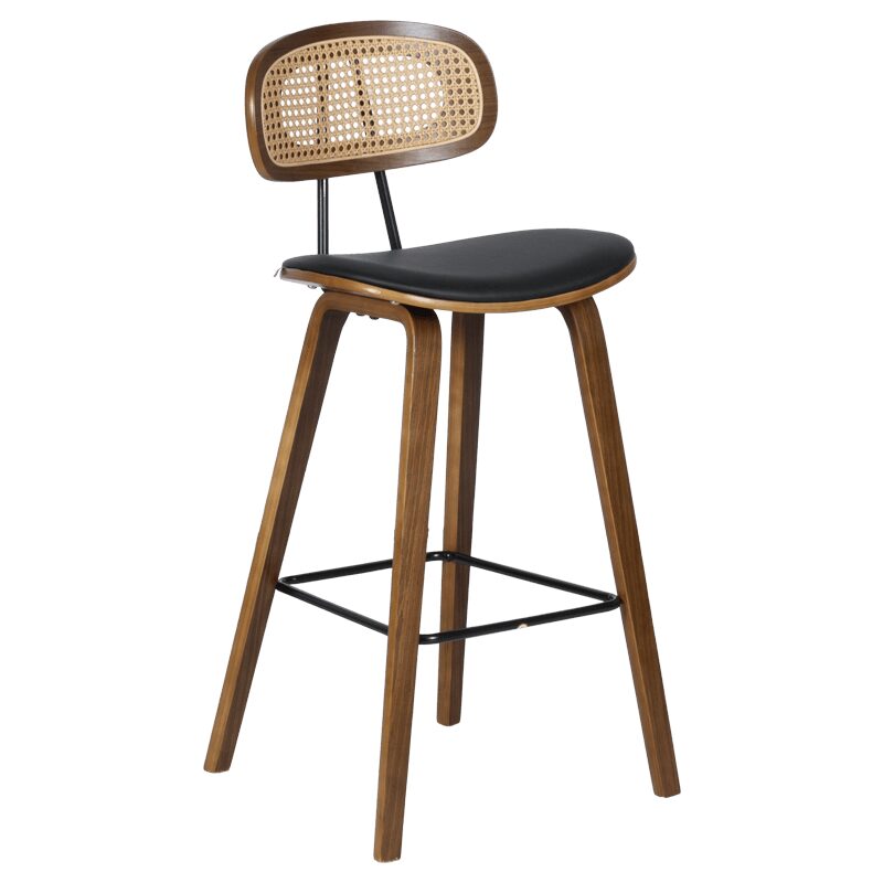 Бар стол 4029 – орех/черен