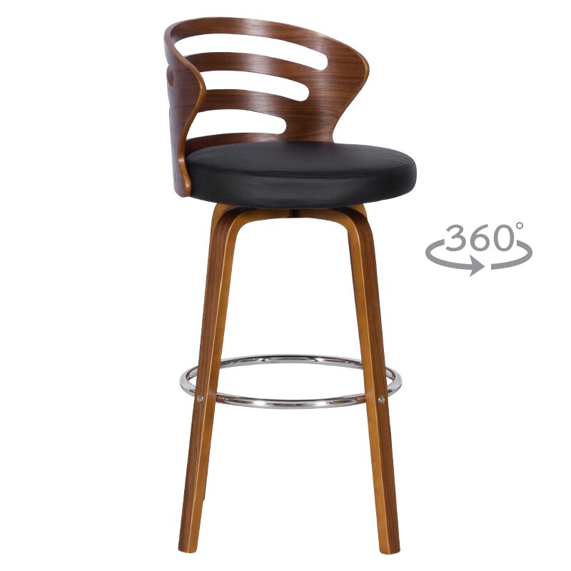 Бар стол 4041 – орех – черен