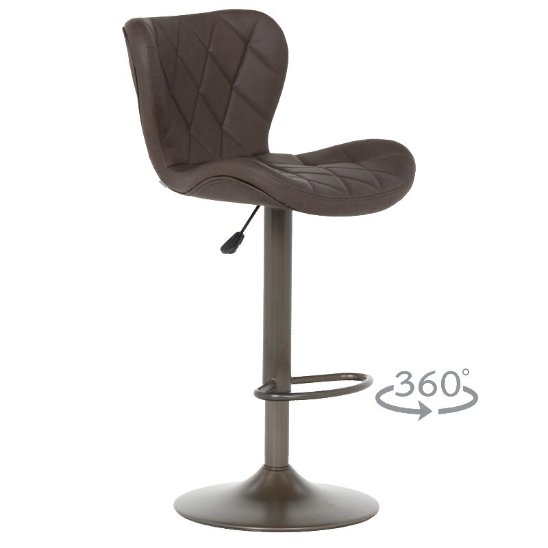 Бар стол DALVEY – тъмнокафяв