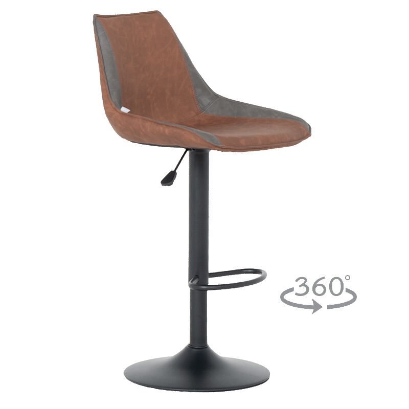 Бар стол GROVE – червен-кафяв