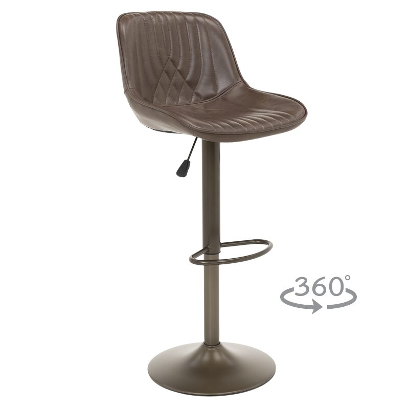 Бар стол PORUS – кафяв