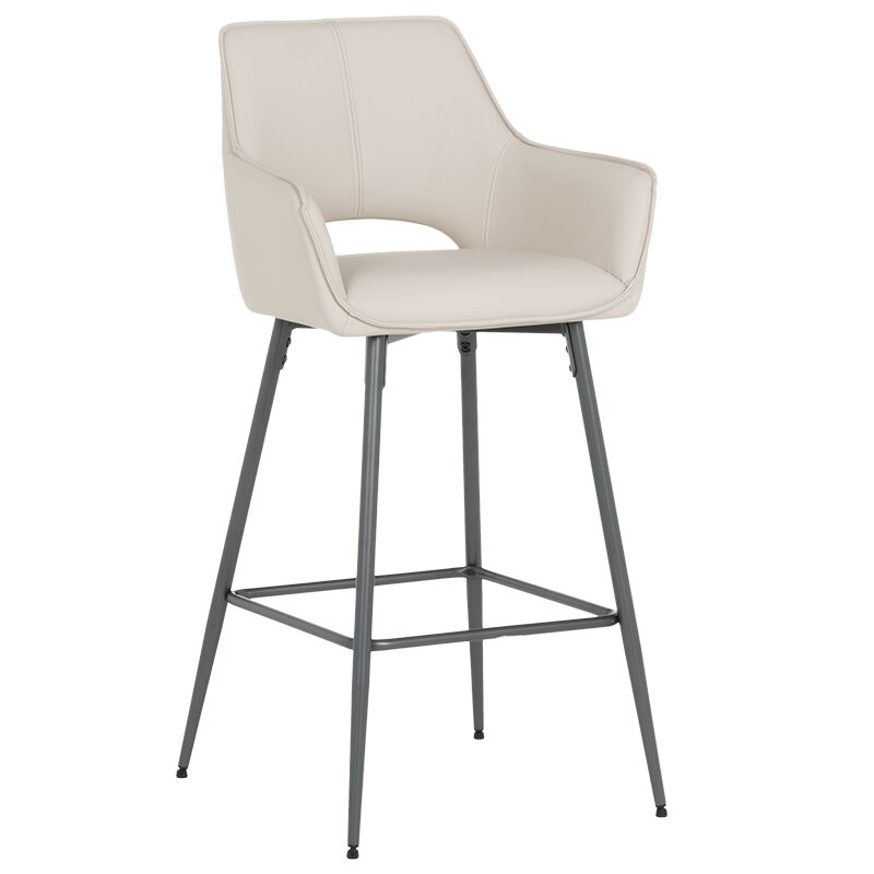 Бар стол TELFORD 2 силиконова кожа – капучино 04