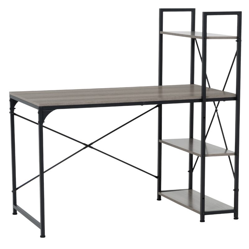 Бюро с етажерка TUZLA – сив дъб