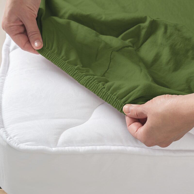 Чаршаф с ластик 90 х 200 – зелен