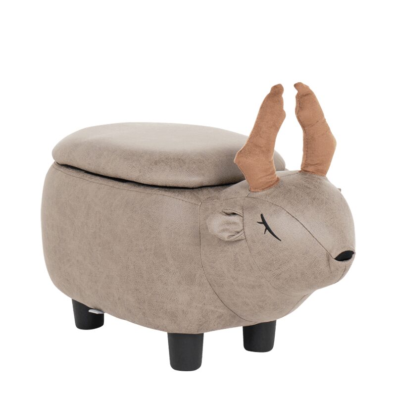 Детска табуретка с ракла – сив елен