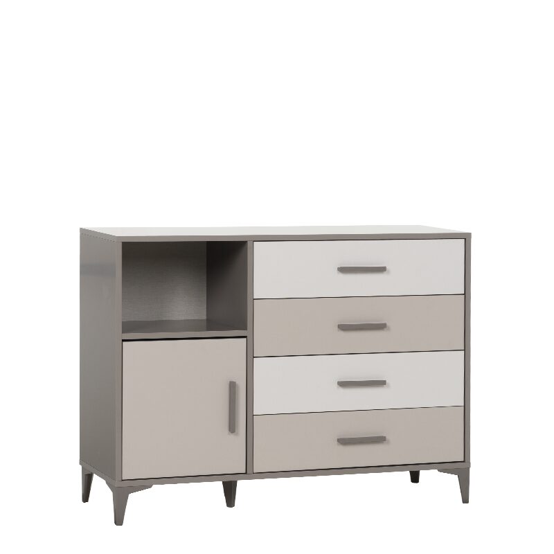 Детски скрин с шкаф и чекмеджета RIGA