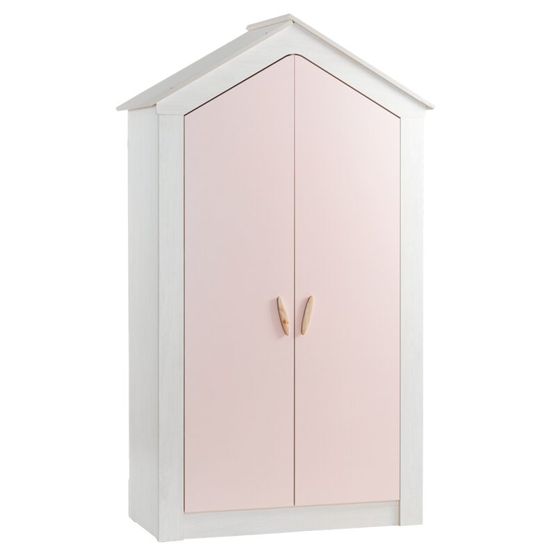 Двукрилен детски гардероб PINK HOUSE
