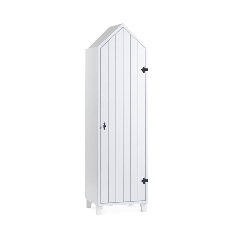 Еднокрилен гардероб десен MIAMI – бял