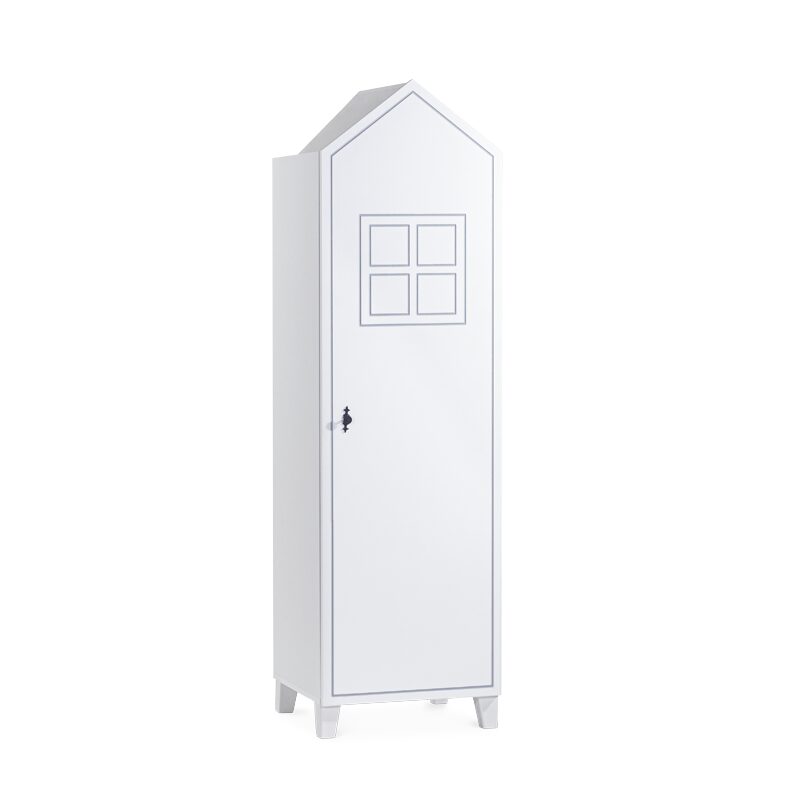 Еднокрилен гардероб MIAMI – бял