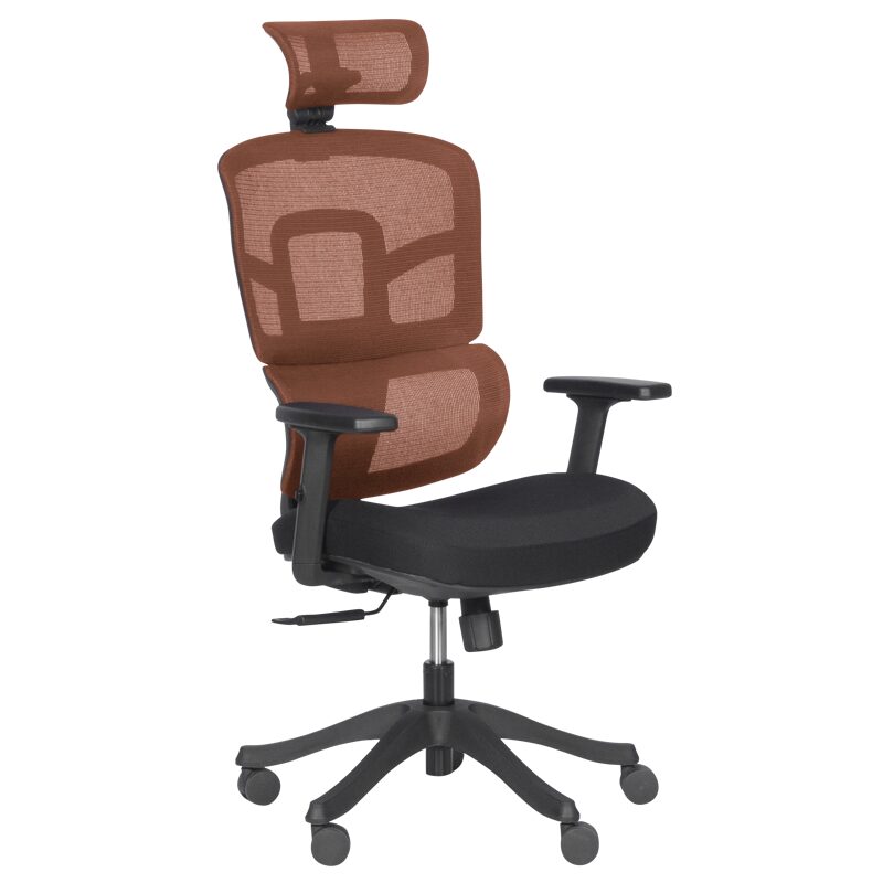 Ергономичен стол 7582 – оранжев-черен