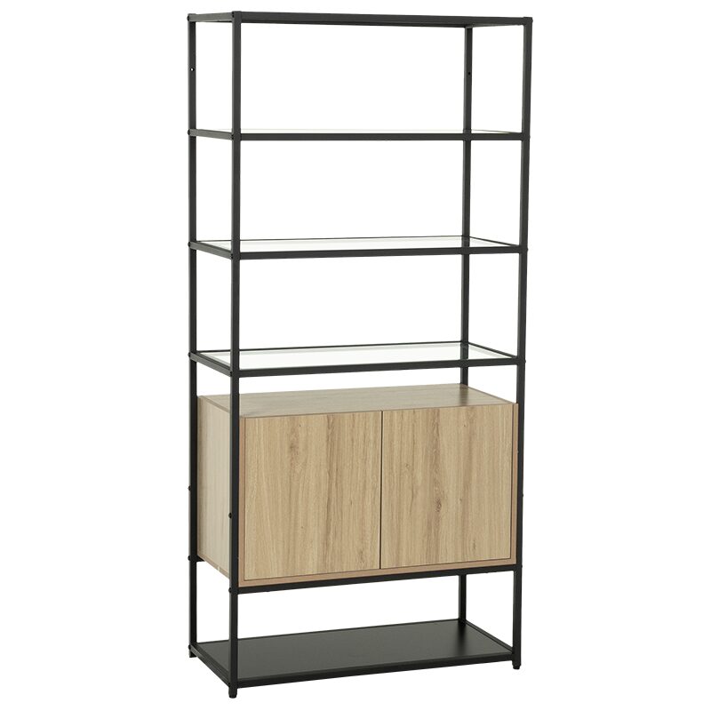 Етажерка HALMSTAD – бук-черен