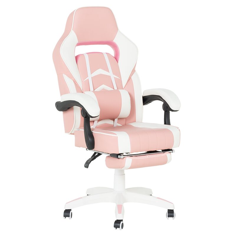 Геймърски стол 6314 – бял-розов