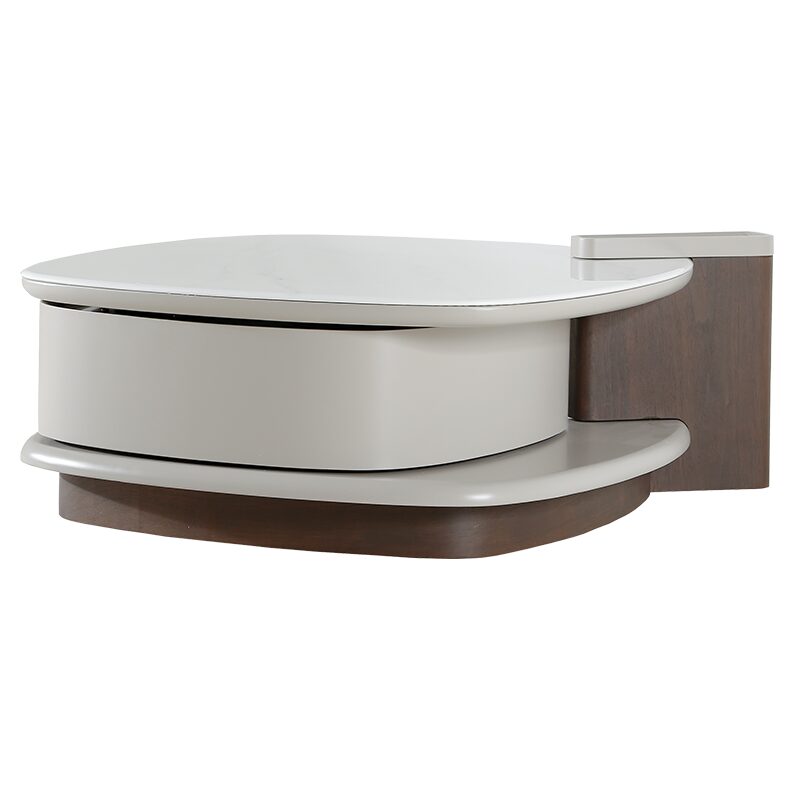 Холна маса ALDO – бял-капучино