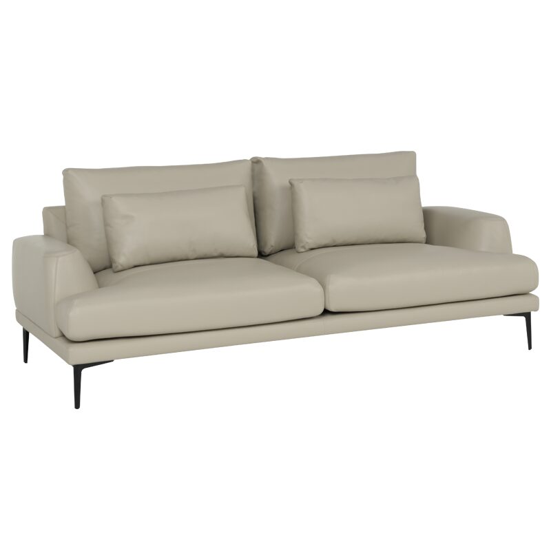 Кожен диван – тройка GRASTEN LUх – бежов