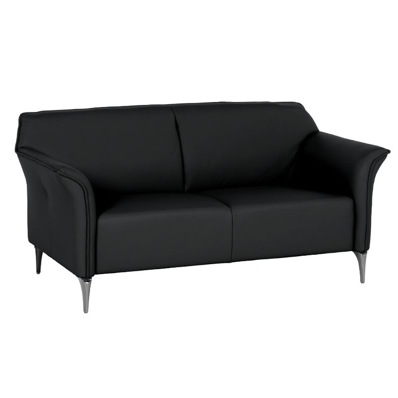 Кожен диван – тройка NEхO LUх – черен