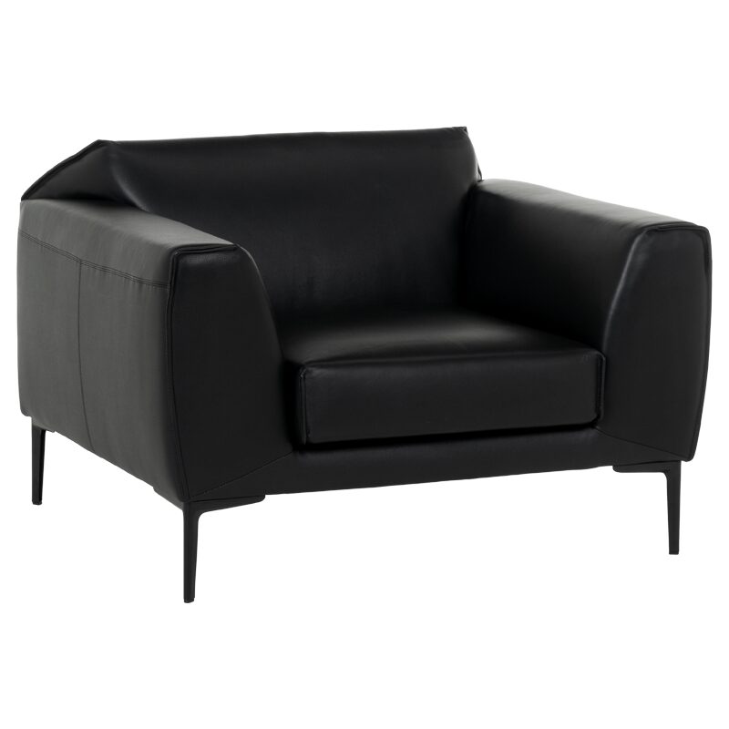 Кожен фотьойл RONDE LUх -1 – черен