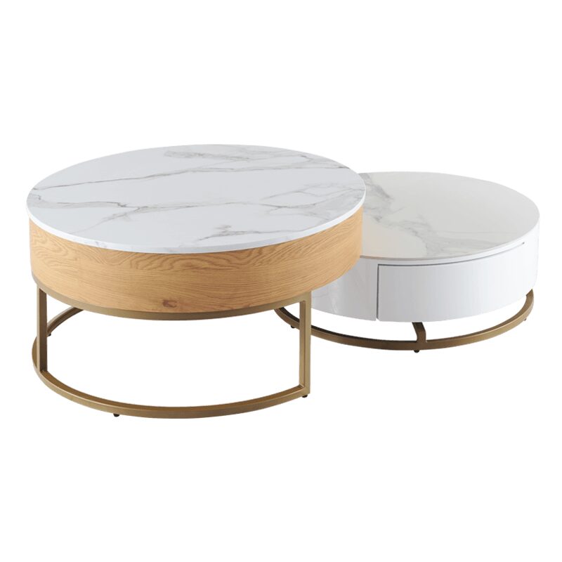 Комплект холни масички TAMPA 1 – бял + бук