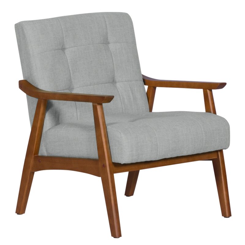 Кресло LEO – орех – сив