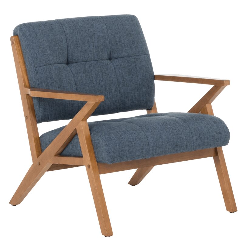 Кресло LUCAS – орех – син