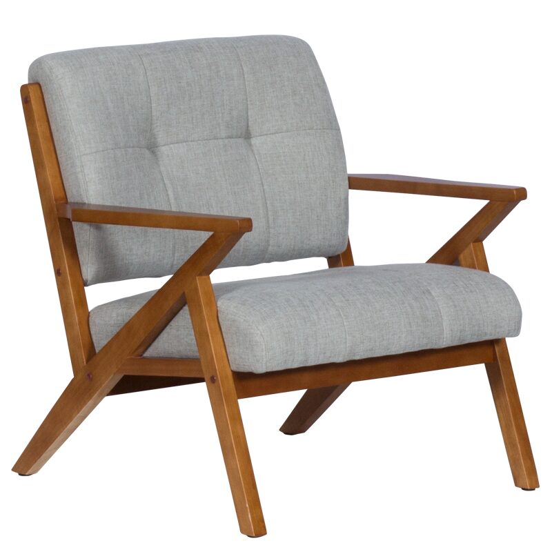 Кресло LUCAS – орех – сив