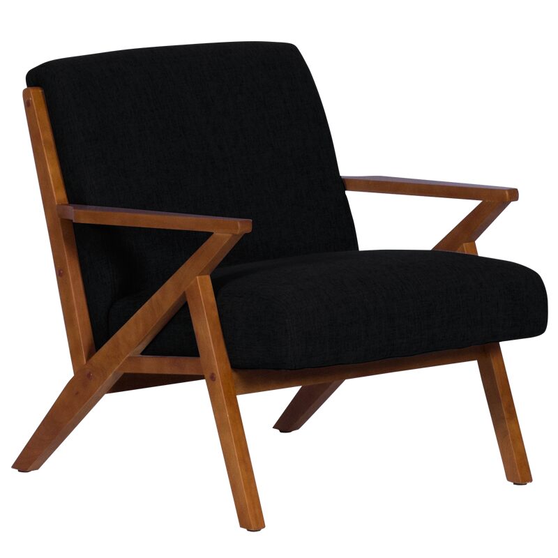 Кресло MAURO – орех – черен