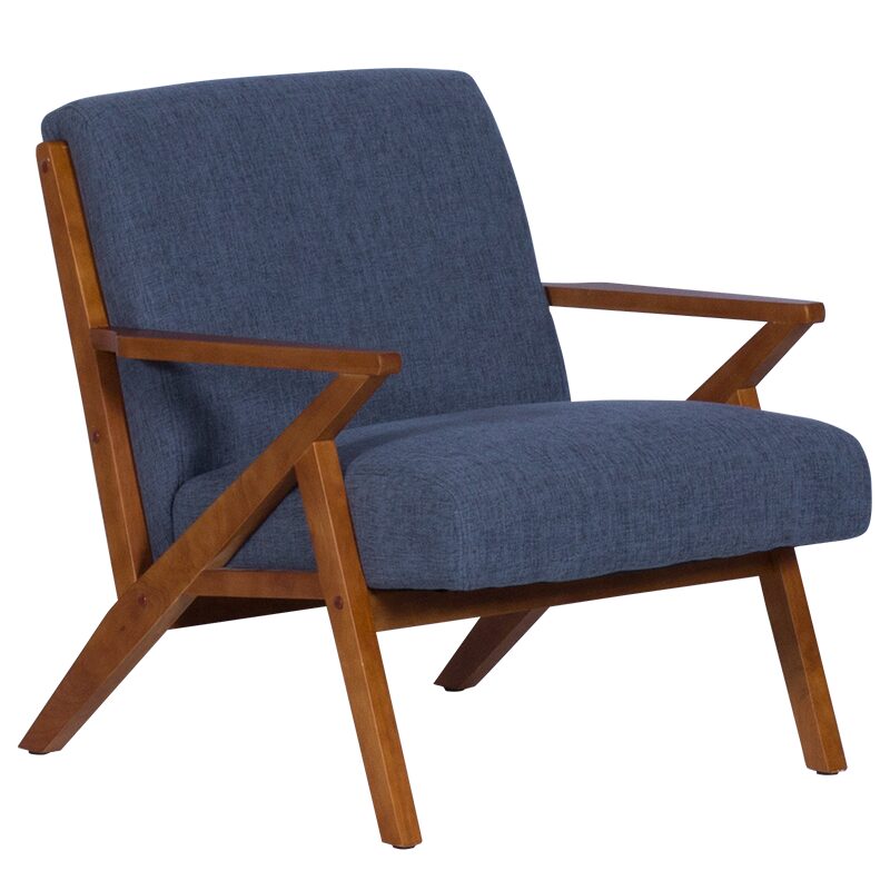 Кресло MAURO – орех – син