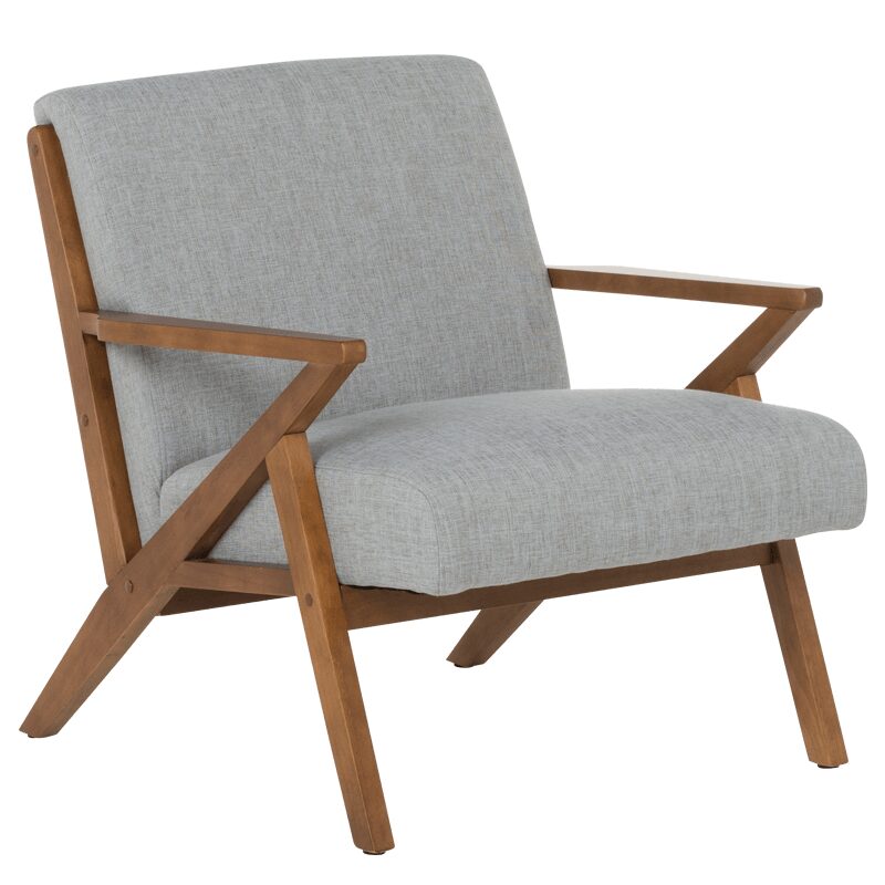 Кресло MAURO – орех – сив