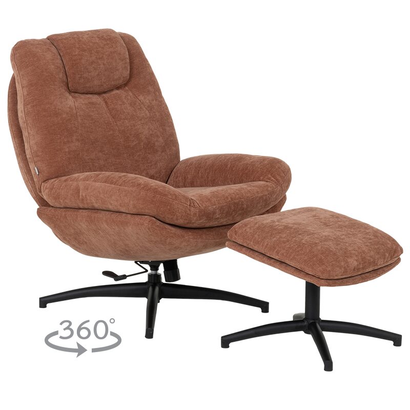 Кресло с табуретка PORTO – охра