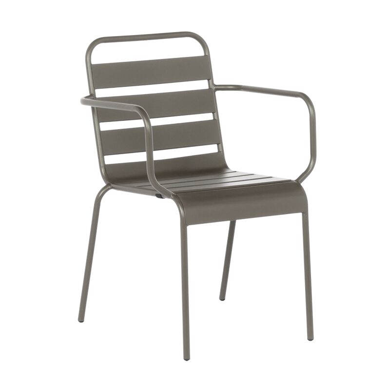 Метален градински стол INISA – капучино