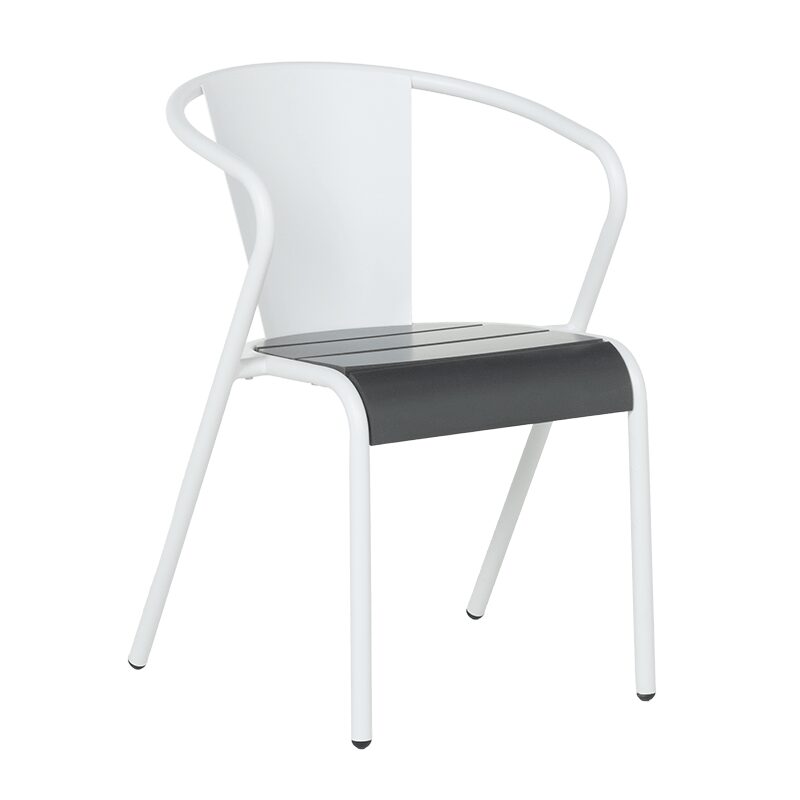 Метален градински стол KADUNA – бял