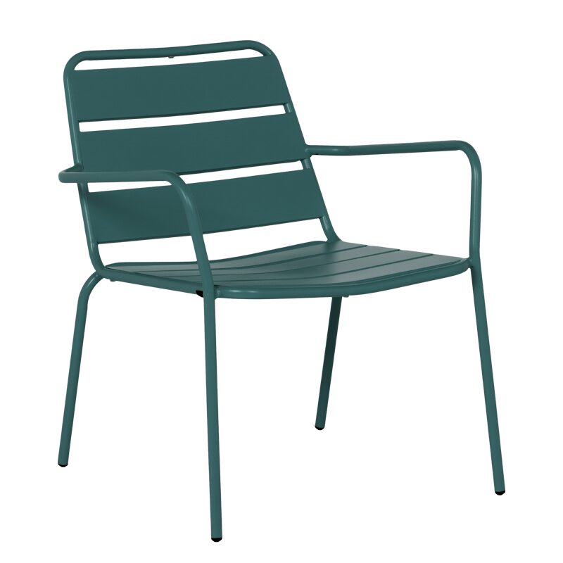 Метален градински стол SAKI – тъмнозелен