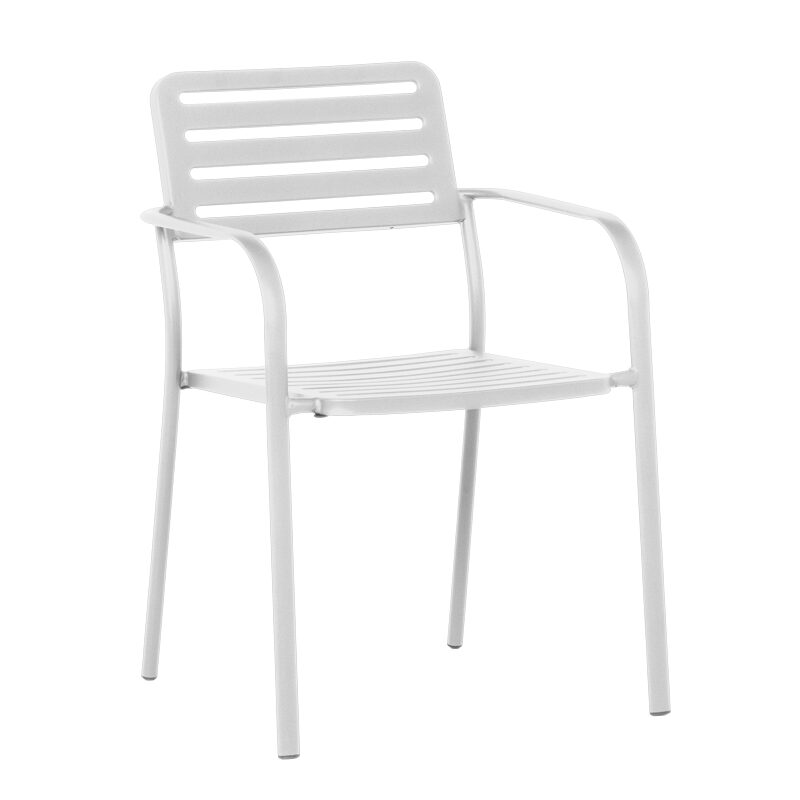 Метален градински стол WASE – бял