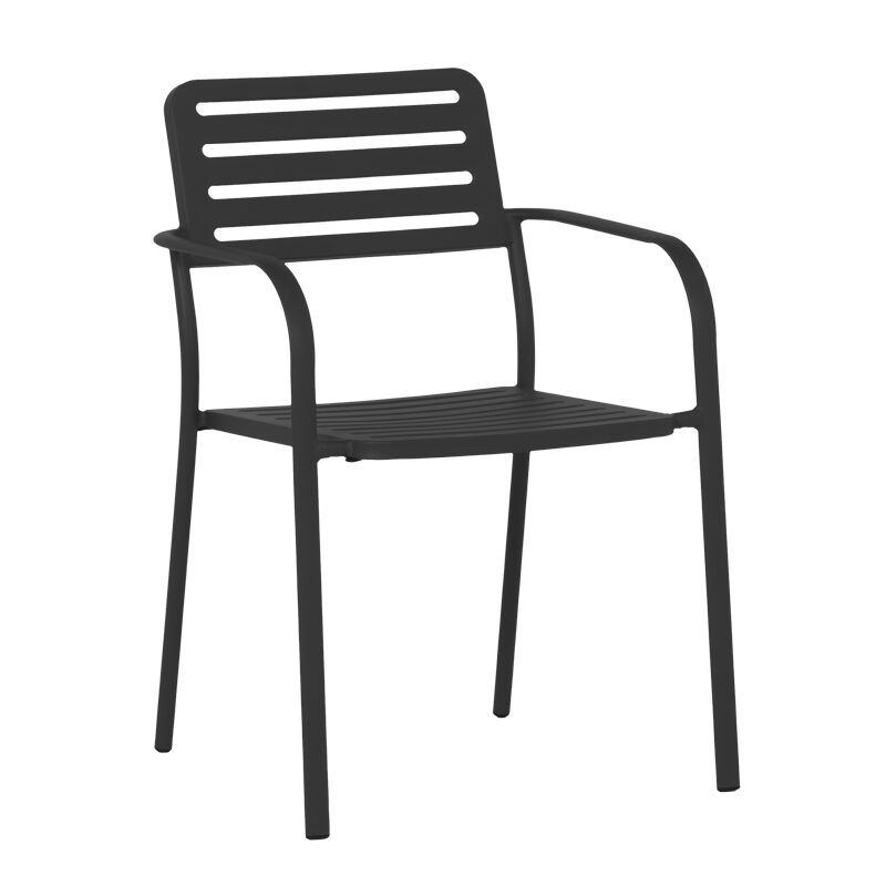 Метален градински стол WASE – черен