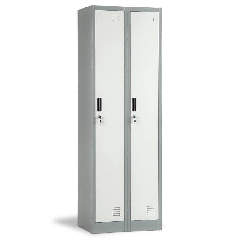 Метален шкаф CR-1242-2 J LUх – сив / тъмносив