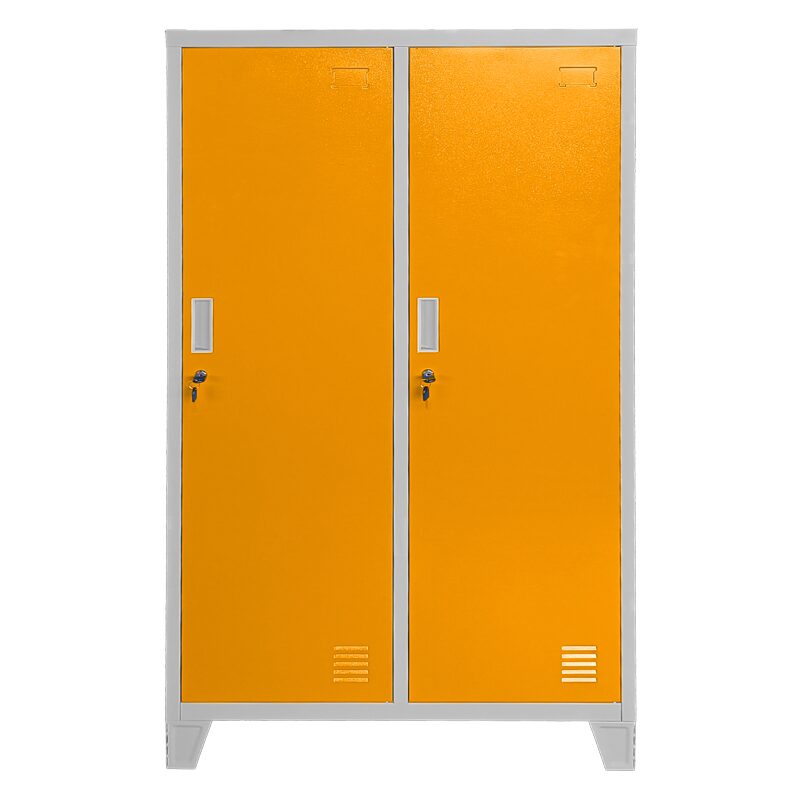 Метален шкаф CR-1604-2 JZ – Сив / оранжев