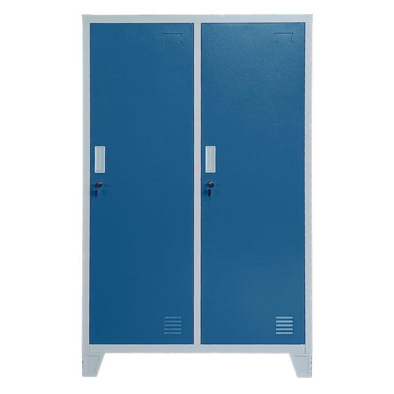 Метален шкаф CR-1604-2 JZ – Сив / син