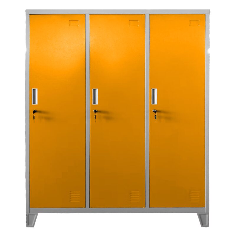 Метален шкаф CR-1604-3 JZ – сив / оранжев