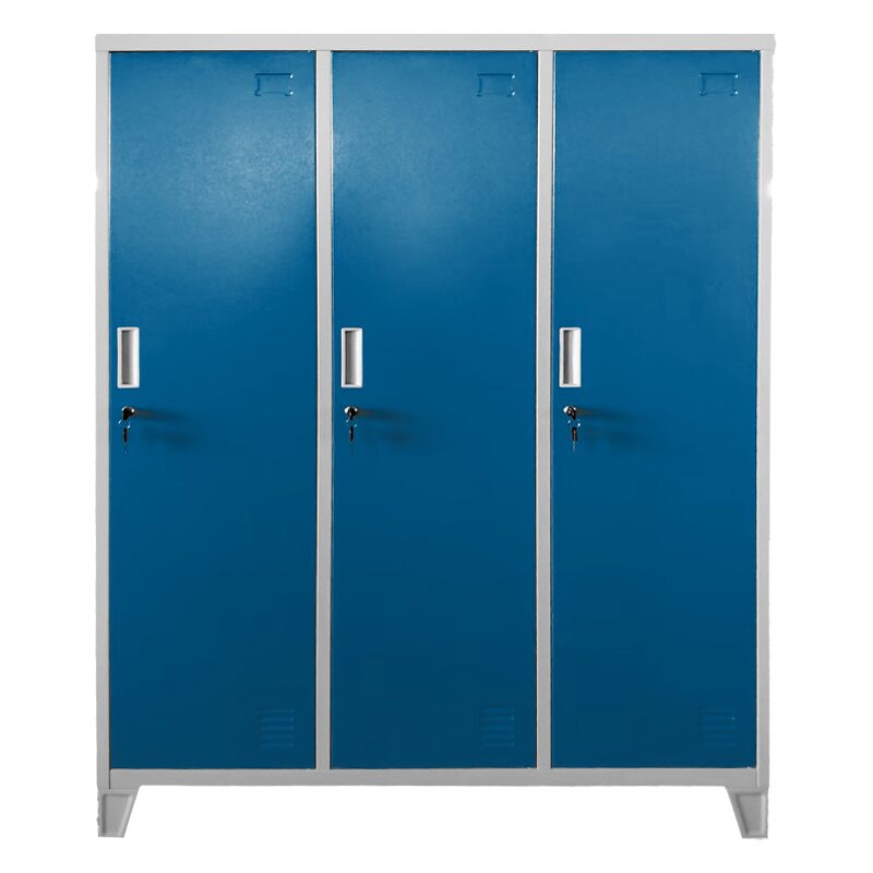 Метален шкаф CR-1604-3 JZ – сив / син